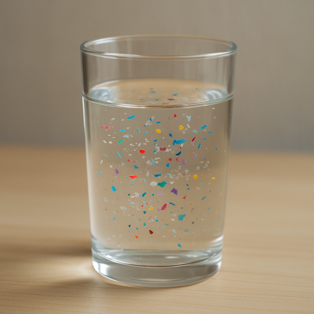 Ilustrasi untuk menunjukkan ancaman mikroplastik yang tersembunyi dalam air minum.